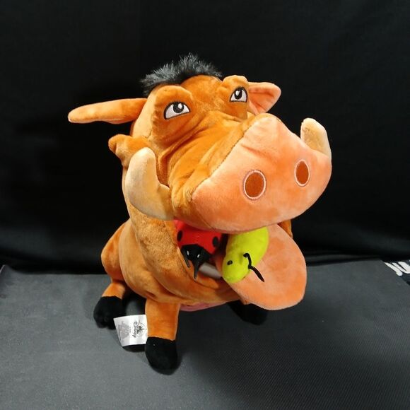 Disney The Lion King Pumbaa with Grub Bugs 14" Plush Warthog - Picture 1 of 6